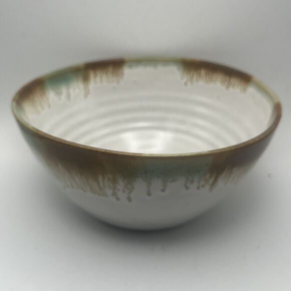 Vtg Holly Hill Seagrove NC Studio Pottery Drip Glaze Mixing Serving Bowl 8” MFK - Picture 4 of 15